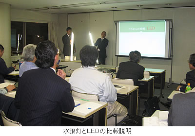 水銀灯とLEDの比較説明