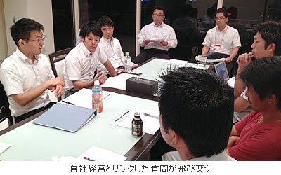 自社経営とリンクした質問が飛び交う
